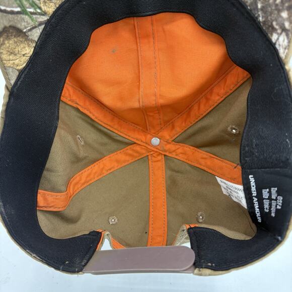 Under Armour Hat Cap Adult OSFA Adjustable Camo Orange‎ Snapback - Picture 11 of 11